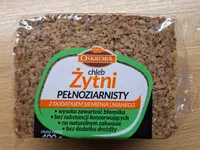Chleb żytni pełnoziarnisty z dodatkiem siemienia lnianego