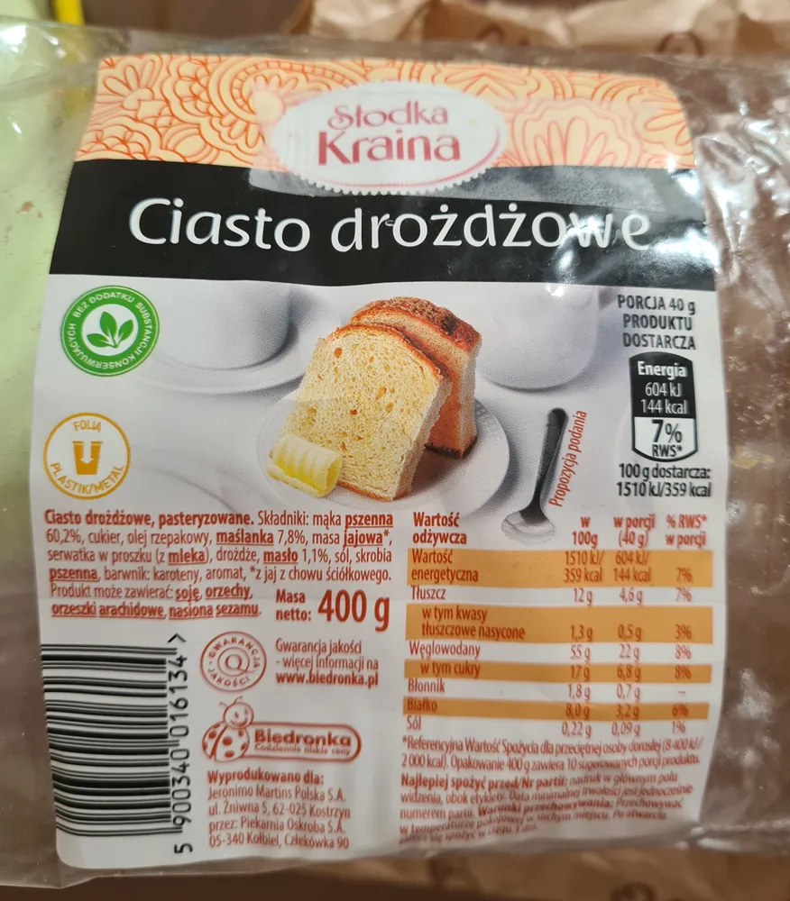 Ciasto drożdżowe