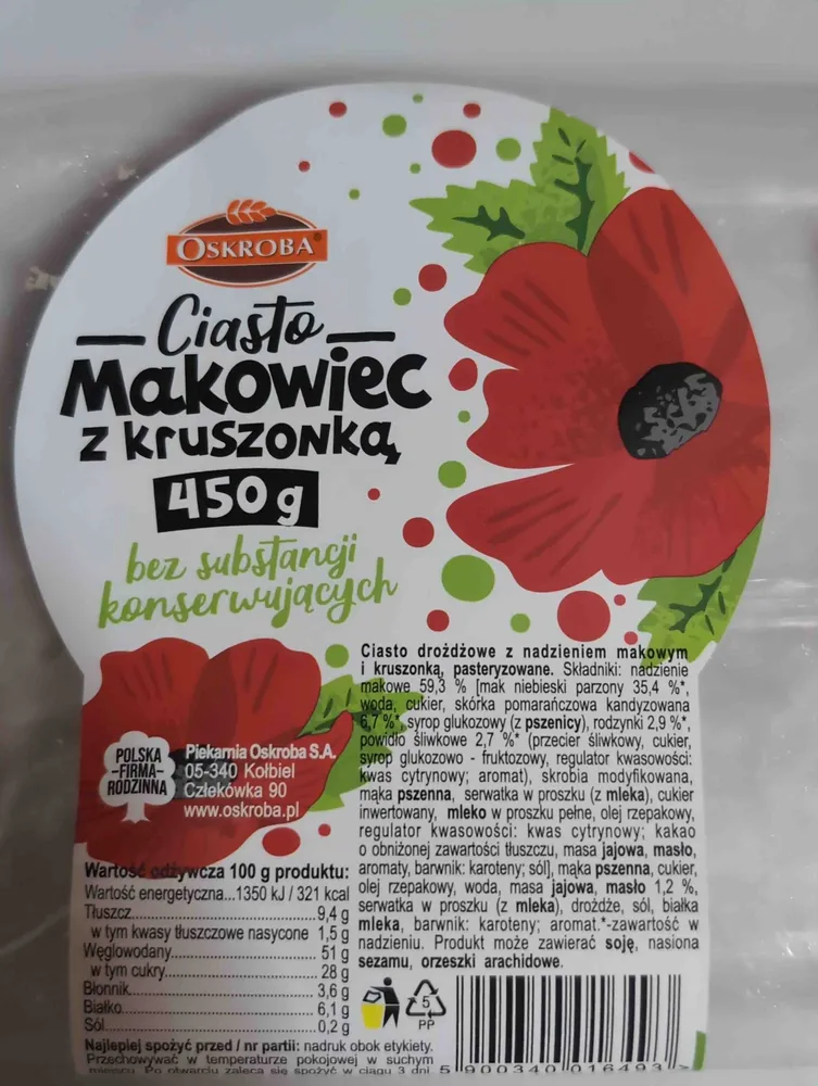 Makowiec z kruszonką