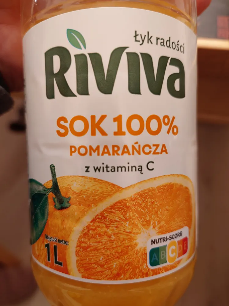 Sok 100% pomarańcza z witaminą C
