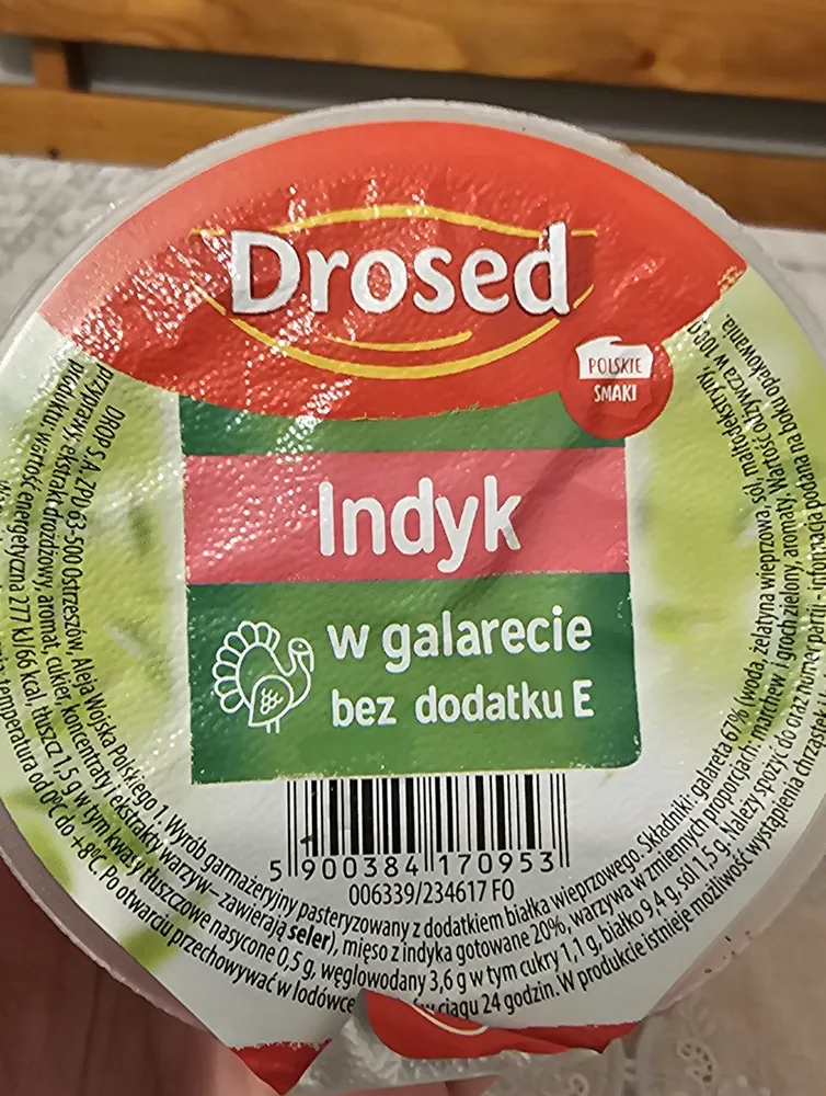Indyk w galarecie bez dodatku E