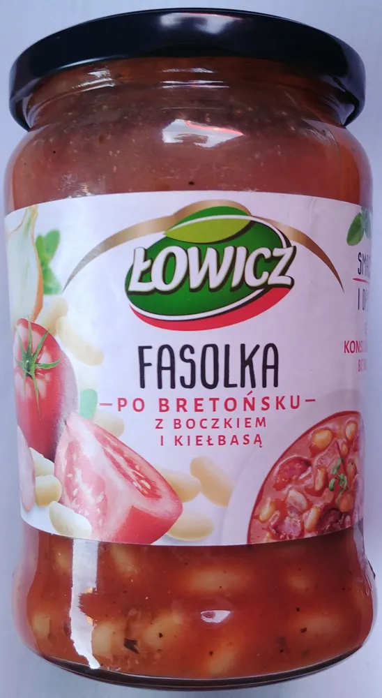 Fasolka po bretońsku z boczkiem i kiełbasą