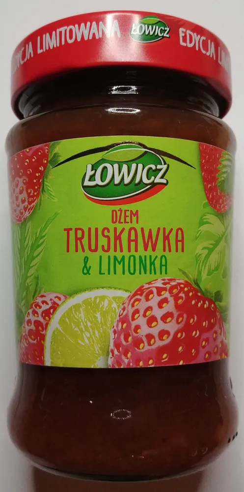 Dżem z truskawek i limonki niskosłodzony.