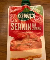 Sernik pieczony na kruchym spodzie i mus jeżyniwo-porzeczkowy