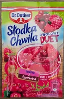 Kisiel z kawałkami owoców Owocowy Duet malina & żurawina