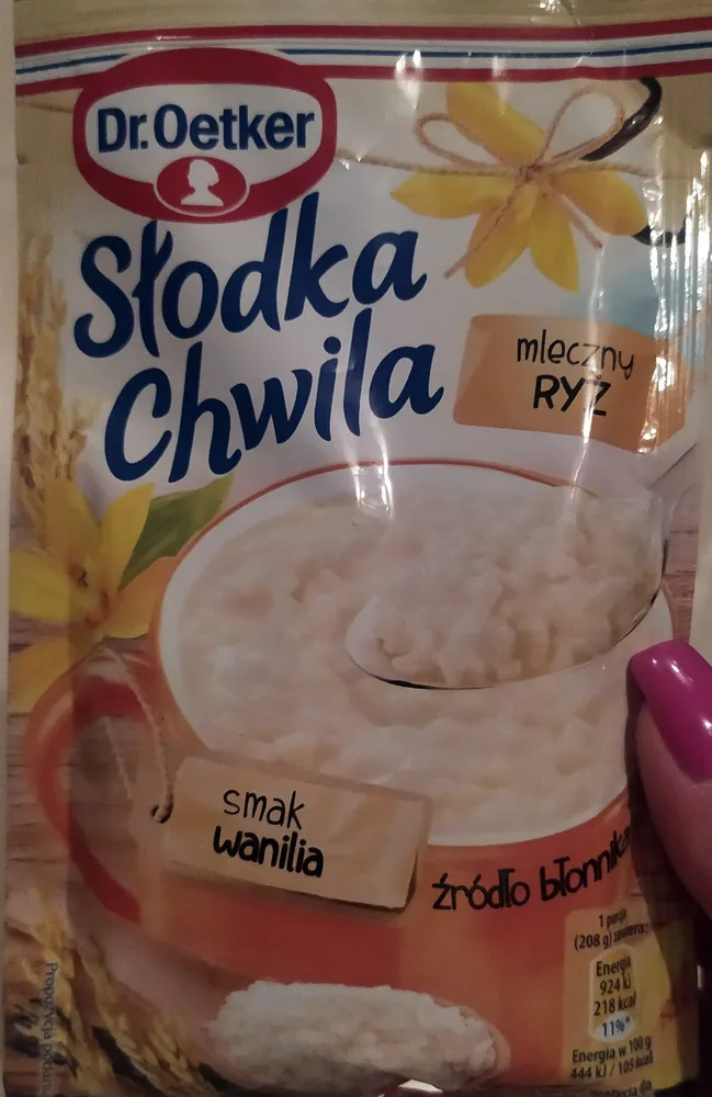 Słodka chwila mleczny ryż smak wanilia