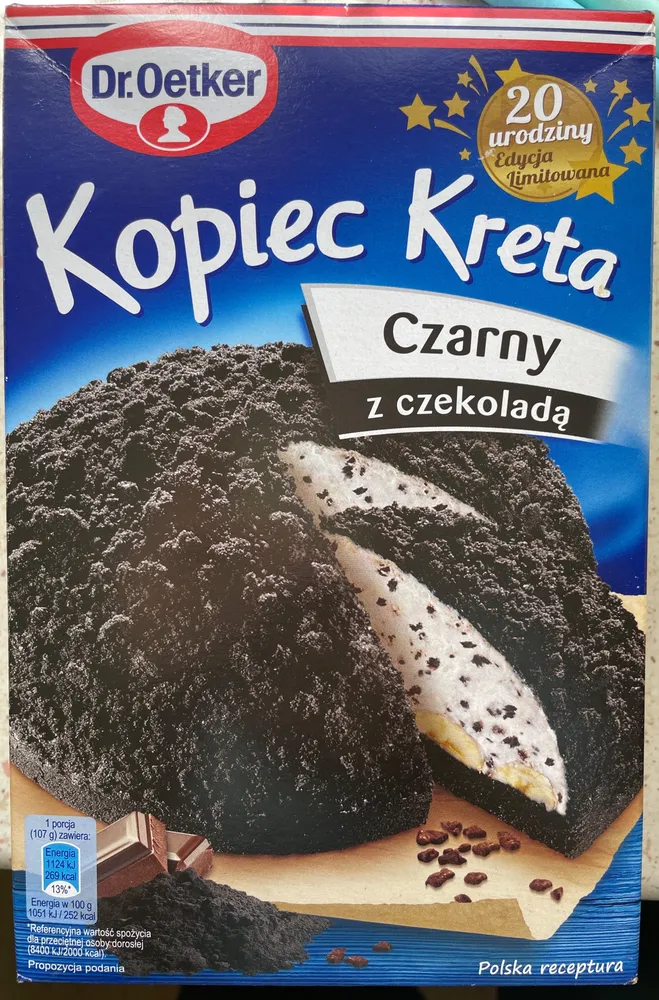 Kopiec kreta czarny z czekoladą