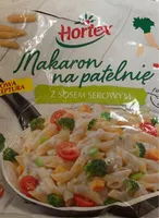 Makaron na patelnię penne z sosem serowym