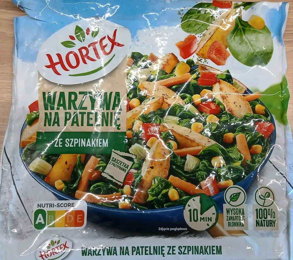 Warzywa na patelnię ze szpinakiem