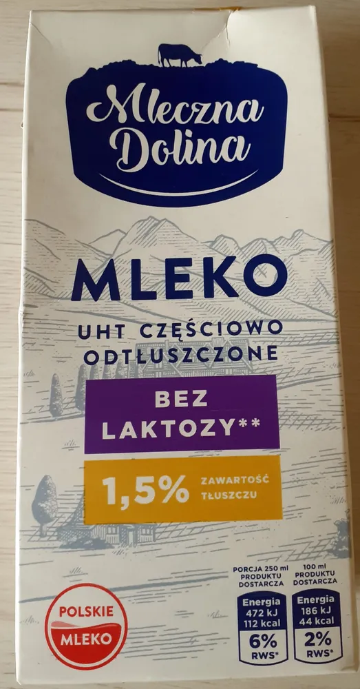 Mleko UHT częściowo odtłuszczone 1,5%