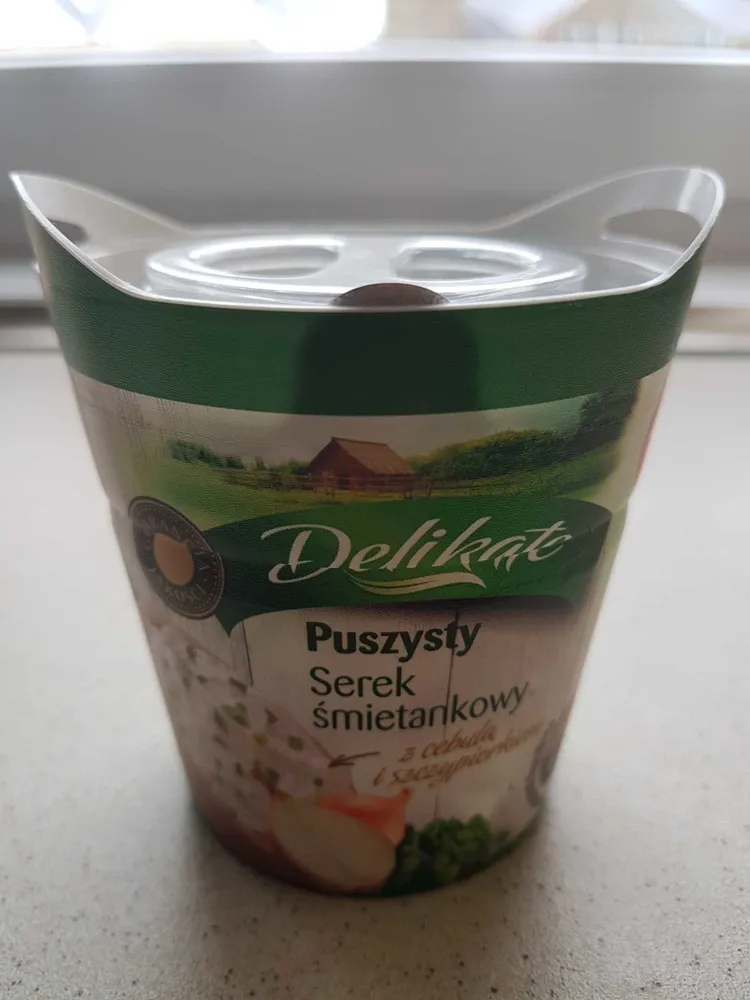 Serek śmietankowy z cebulą i szczypiorkiem