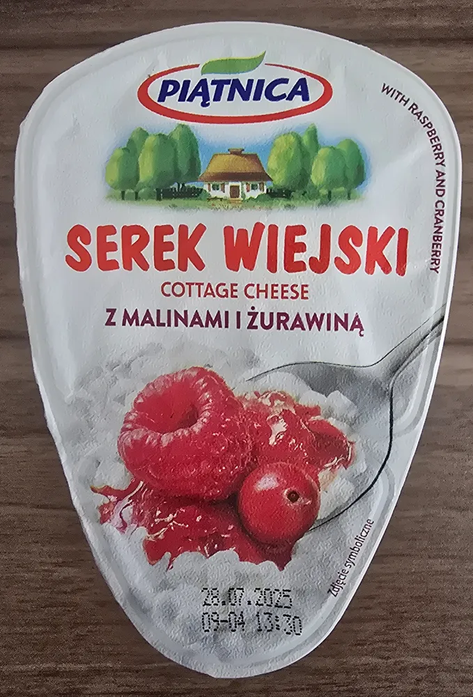 SEREK WIEJSKI Z MALINAMI I ŻURAWINĄ