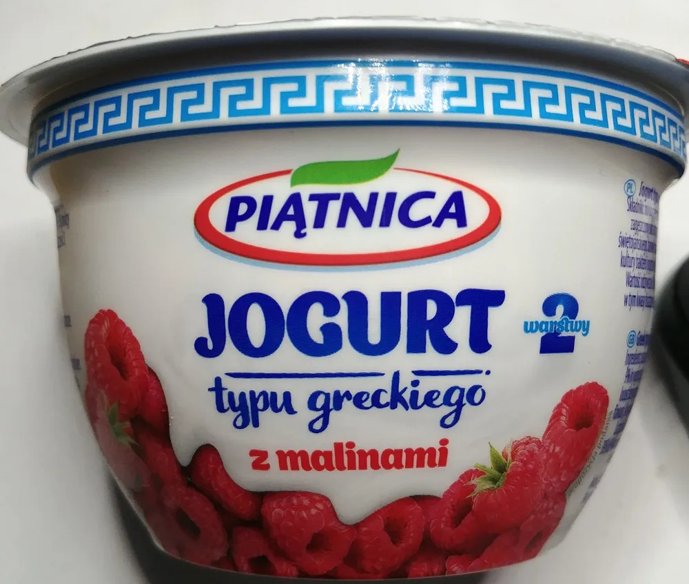 Jogurt typu greckiego z malinami