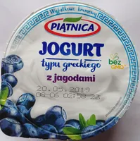 Jogurt typu greckiego z jagodami 2,4% tłuszczu