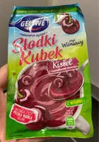 Kisiel z kawałkami owoców wiśniowy