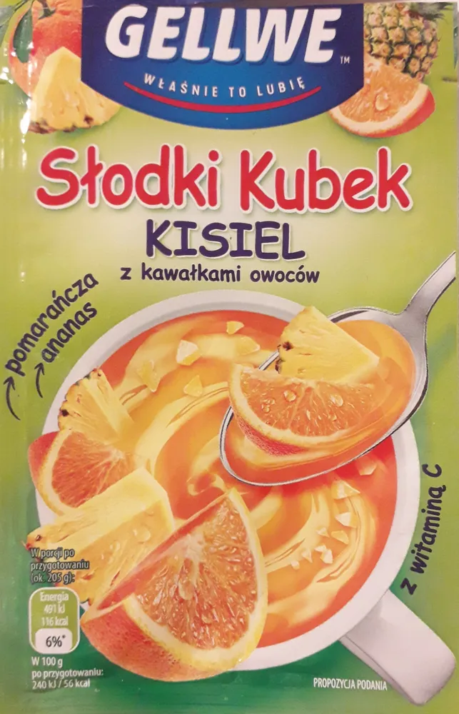Słodki Kubek pomarańcza, ananas