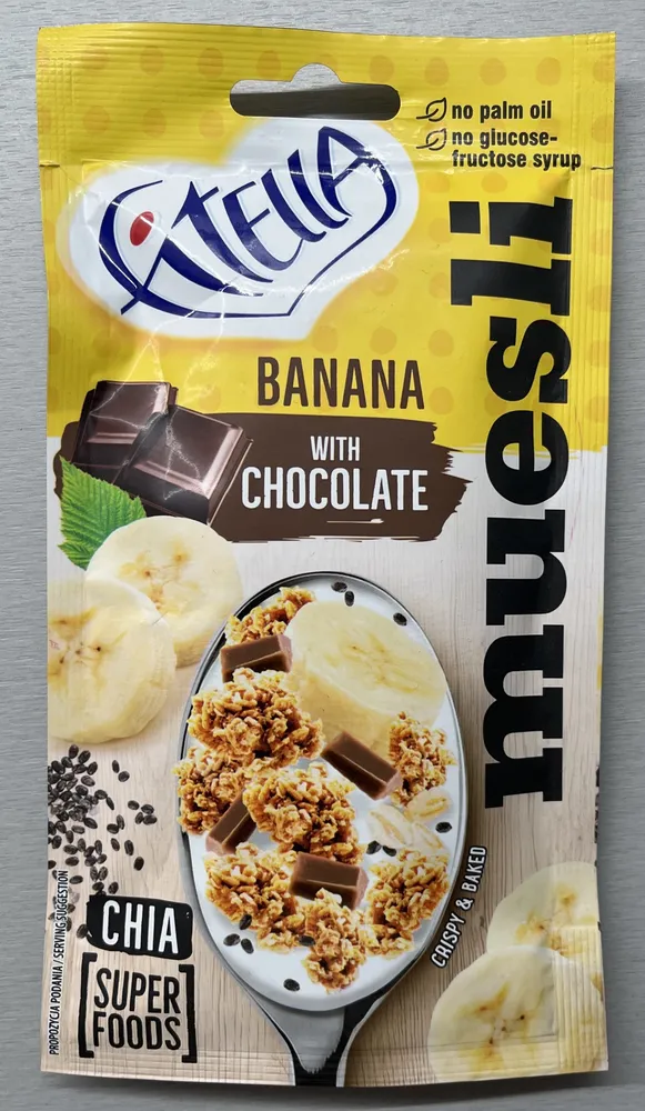 Musli chrupkie bananowe z kawałkami czekolady