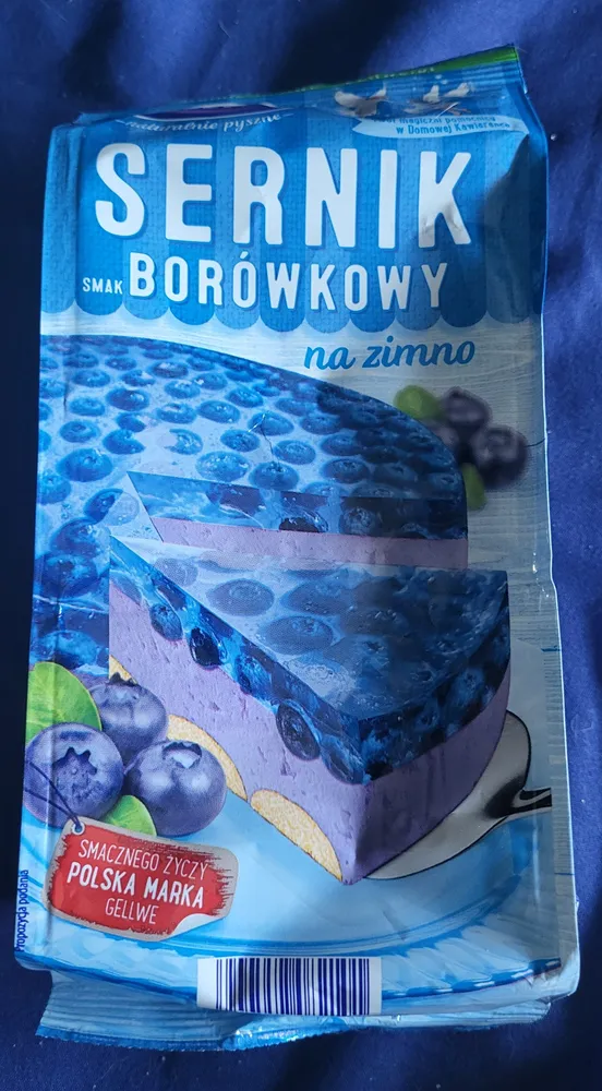 Sernik smak borówkowy na zimno
