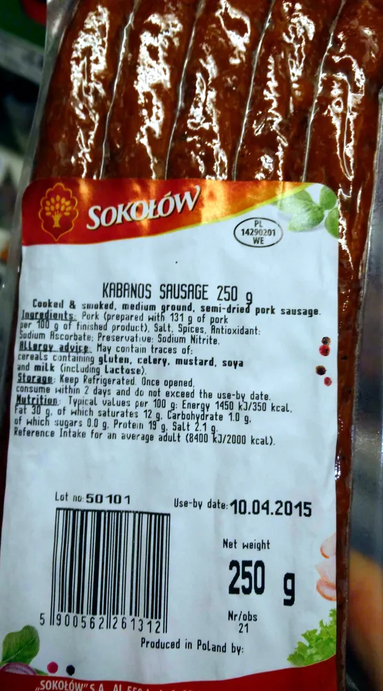 kabanos sausages