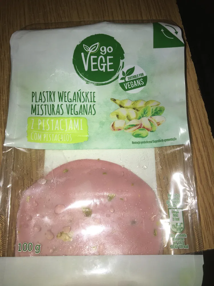 Plastry wegańskie z pistacjami