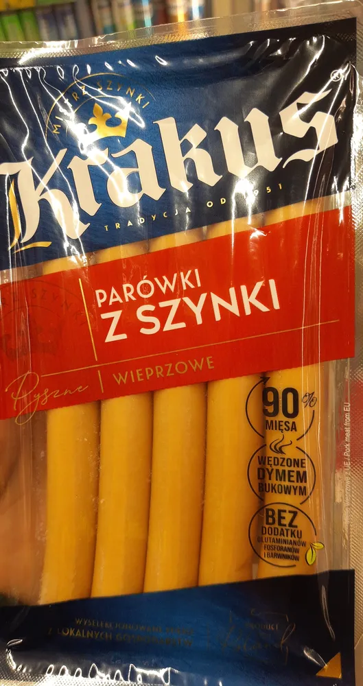Parówki z szynki wieprzowe