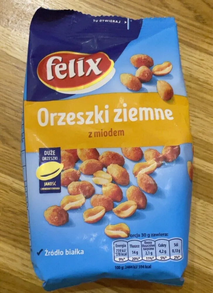 Orzeszki ziemne z miodem