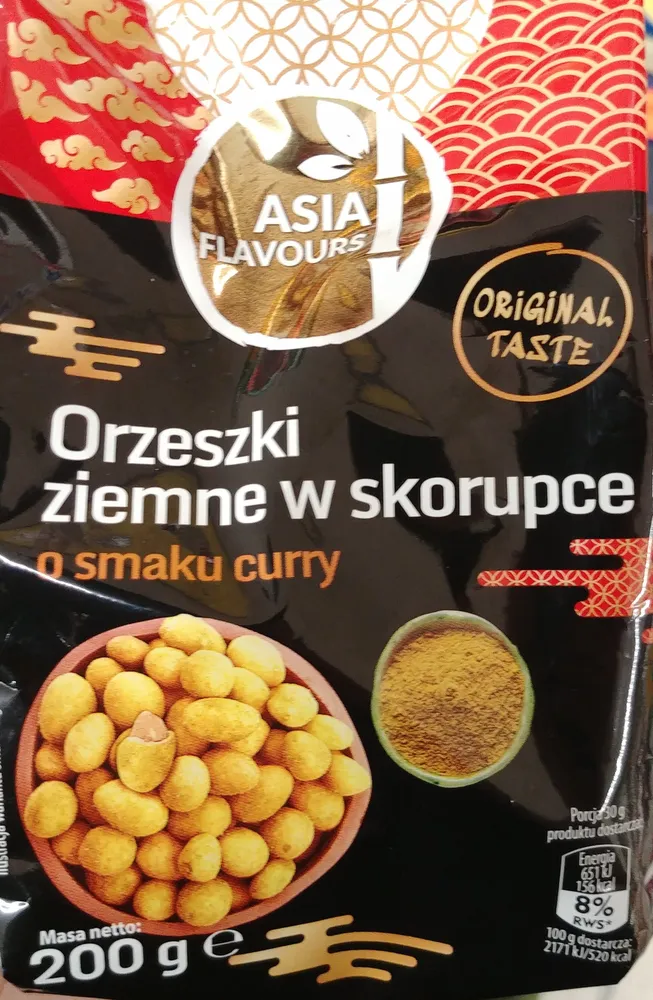 Orzeszki ziemne w skorupce o smaku curry