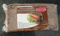 Whole grain rye bread with flax seeds