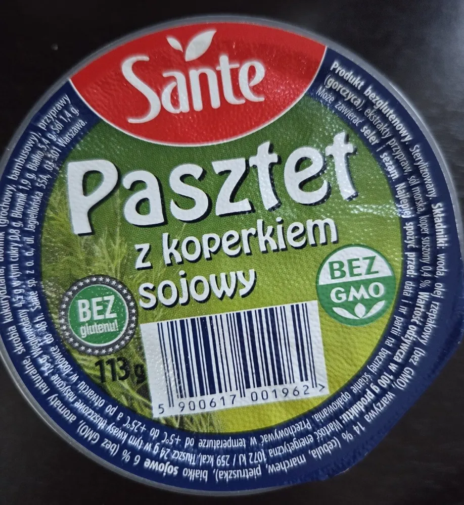 Pasztet z koperkiem sojowy