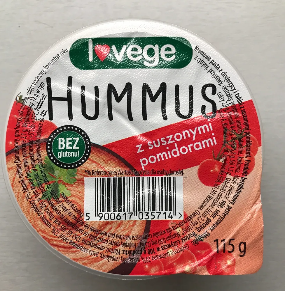 Hummus z suszonymi pomidorami