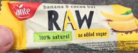 Banana and chocolate bar raw