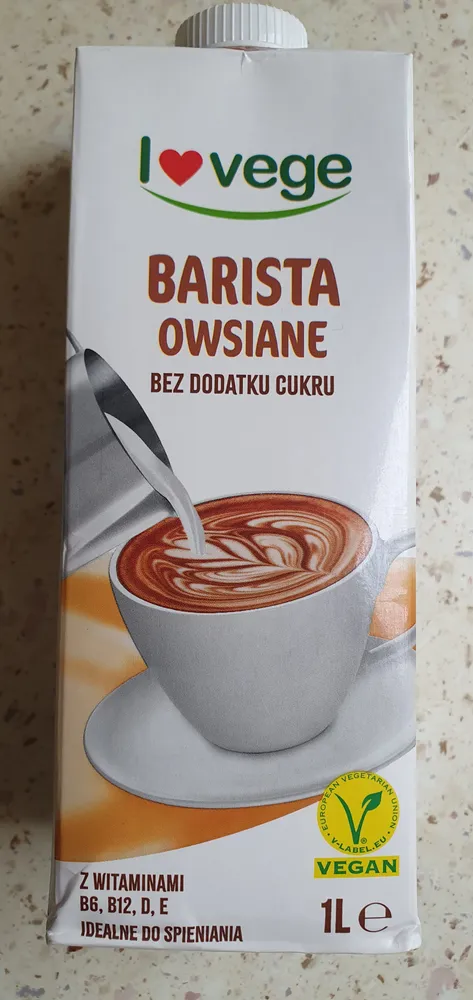 Barista owsiane bez dodatku cukru