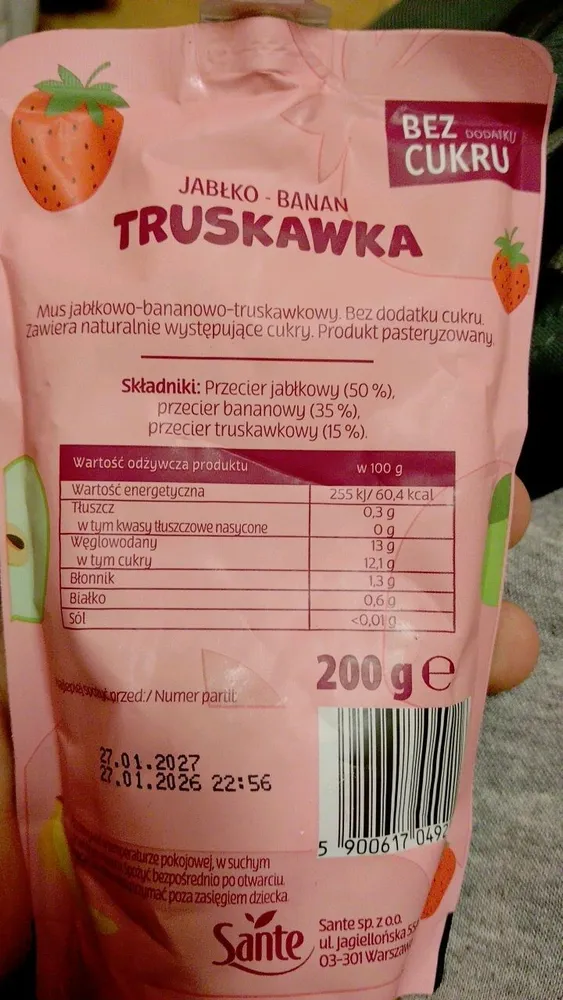 JABŁKO - BANAN TRUSKAWKA