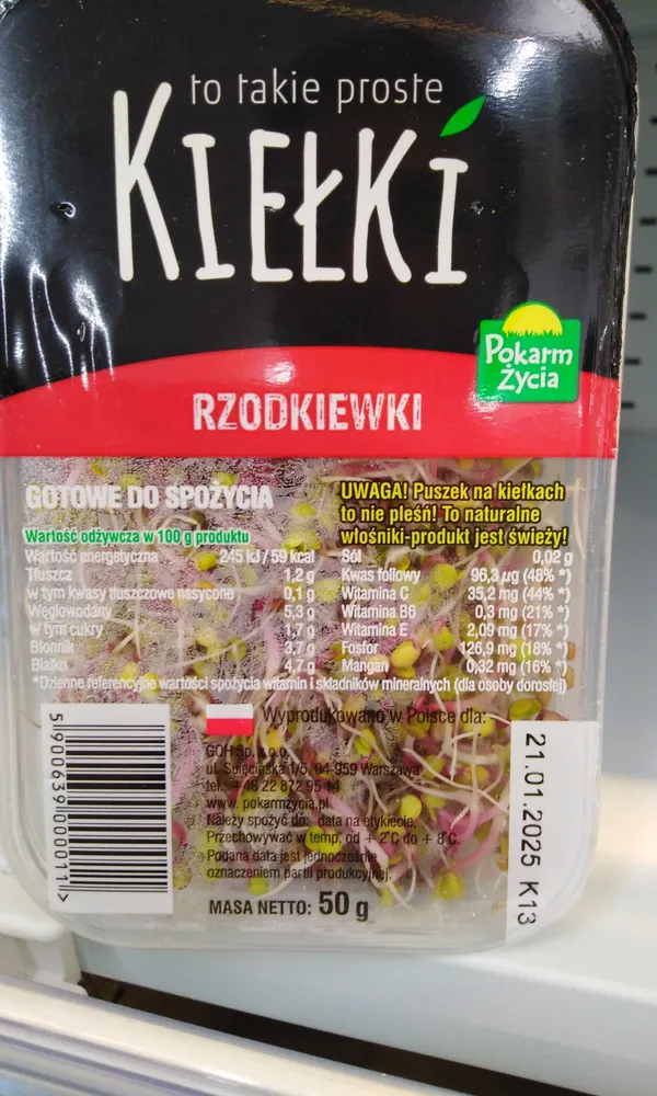 Kiełki rzodkiewki
