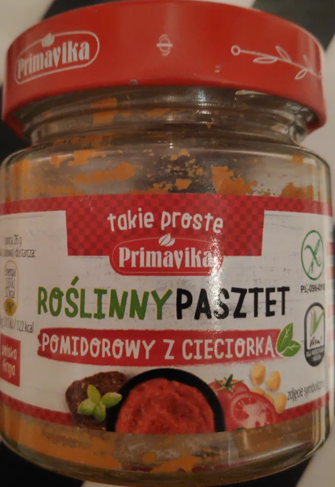 Roślinny pasztet pomidorowy z cieciorką
