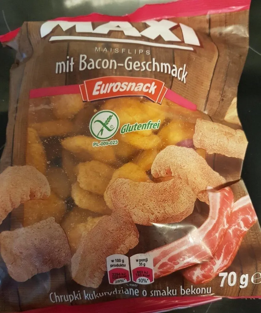 Maisflips mit Bacon-Geschmack