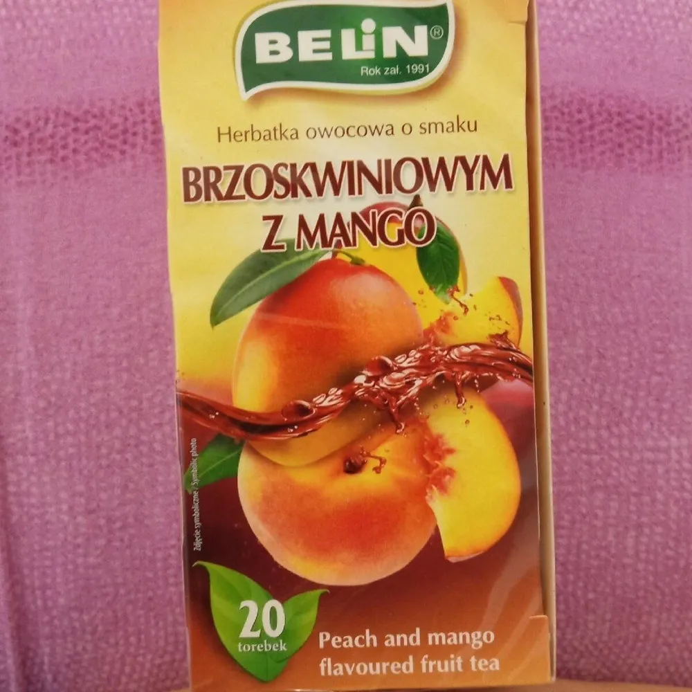 Peach and mango flavoured tea
