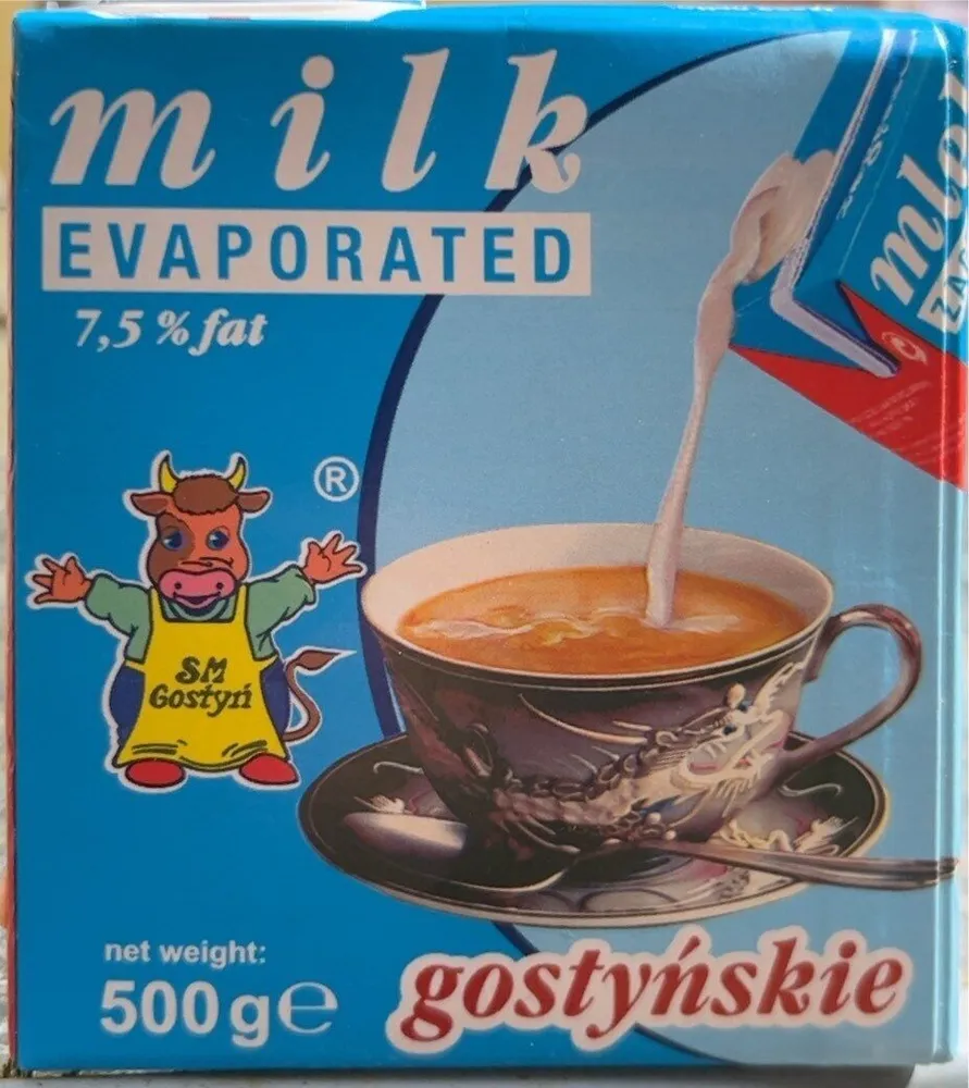Evaporated milk 7.5% fat