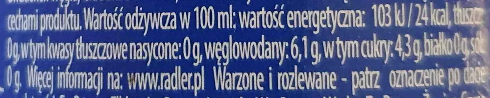 Warka Radler 0,0%, jagoda z cytryną - bezalkoholowy napój piwny z lemoniadą o smaku jagody z cytryną