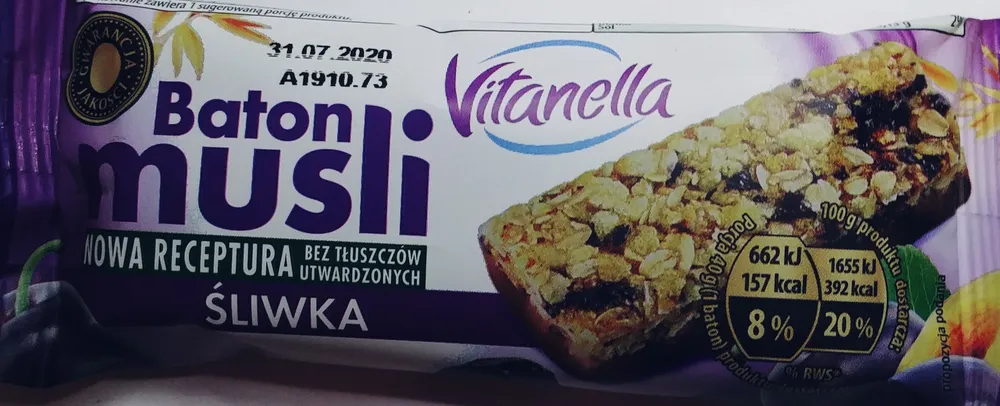 Vitanella Baton Musli Śliwka