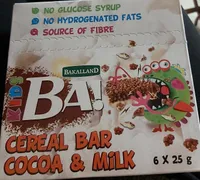 cereal bar cocoa e milk
