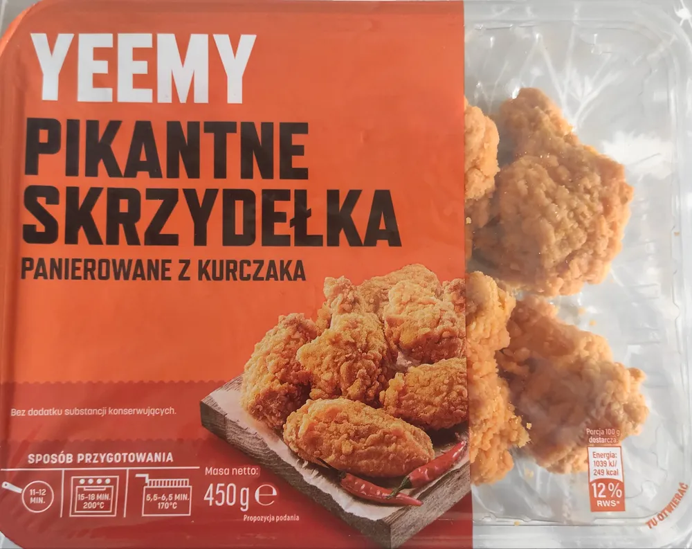 Pikantne skrzydełka panierowane z kurczaka
