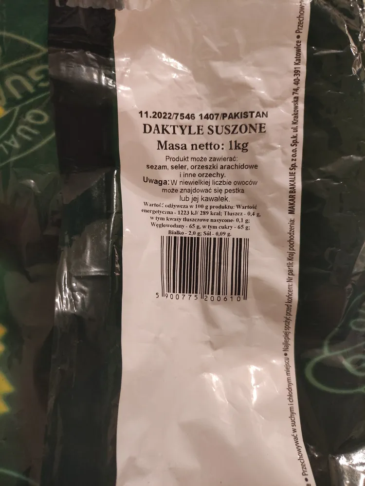 Daktyle suszone