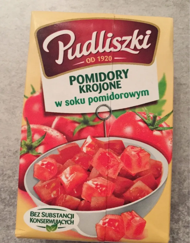 Pudl. pomidory Krojone Kart. 390g