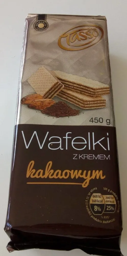 Wafelki z kremem kakaowym