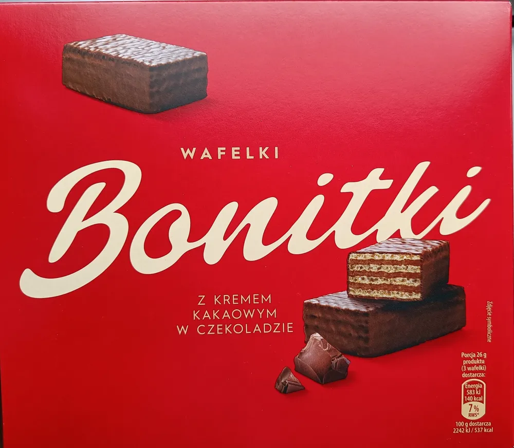 Wafelki z kremem kakaowym w czekoladzie