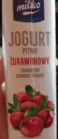 Cranberry drinking jogurt
