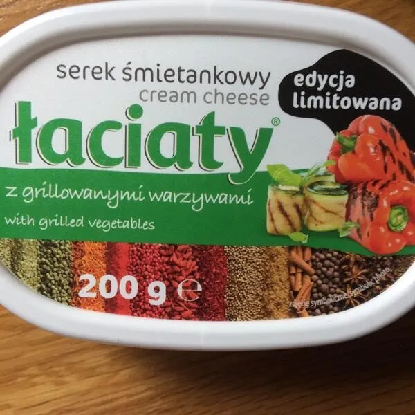 Cream cheese with grilled vegetables