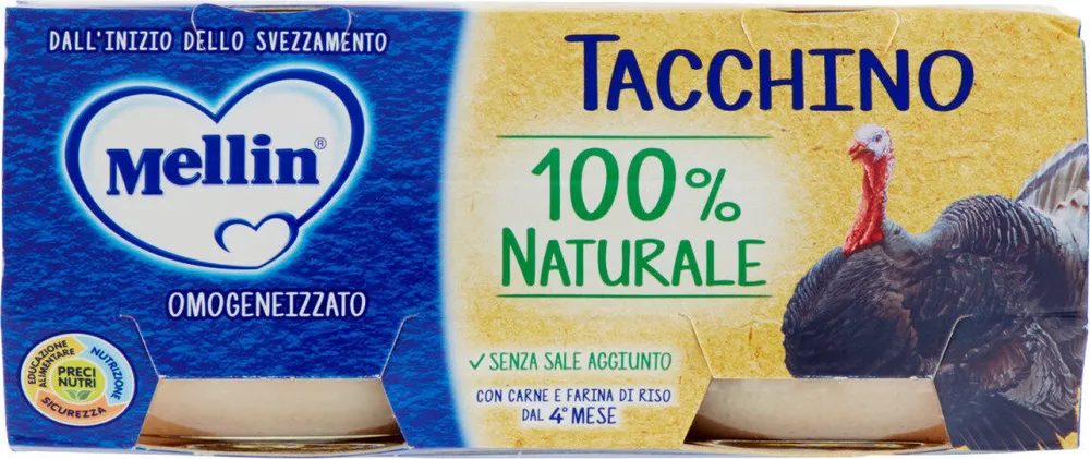 Tacchino naturale omogeneizzato