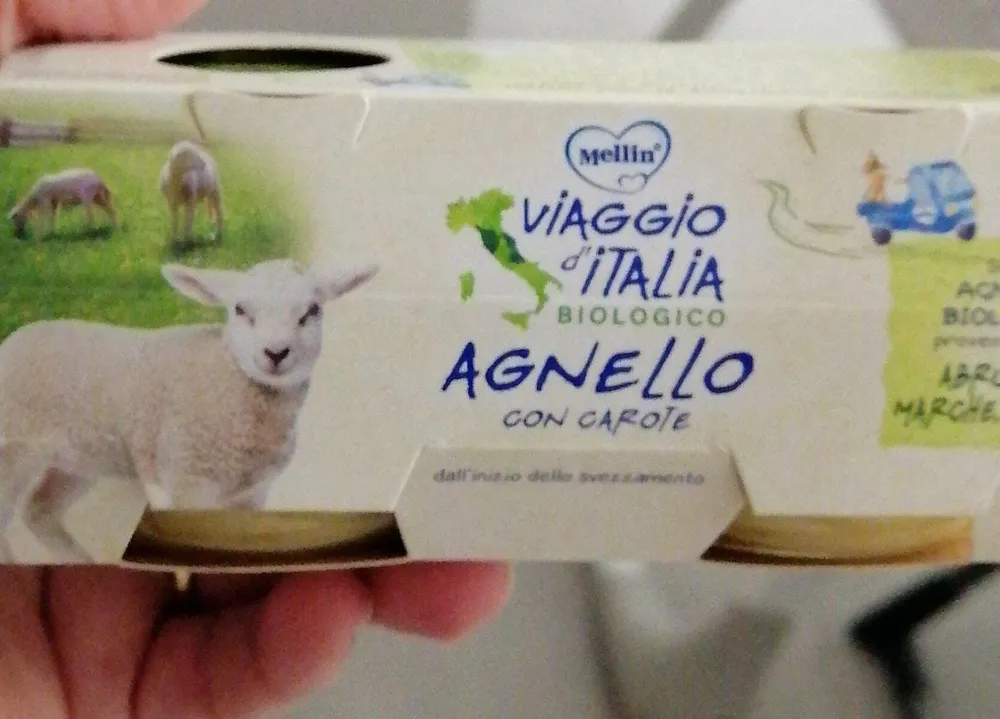 Omogeneizzato agnello con carote
